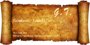 Gombos Tamás névjegykártya