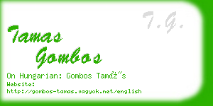 tamas gombos business card
